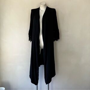 UGG | Silk Blend Knit Fringe Sleeve Duster Cardigan